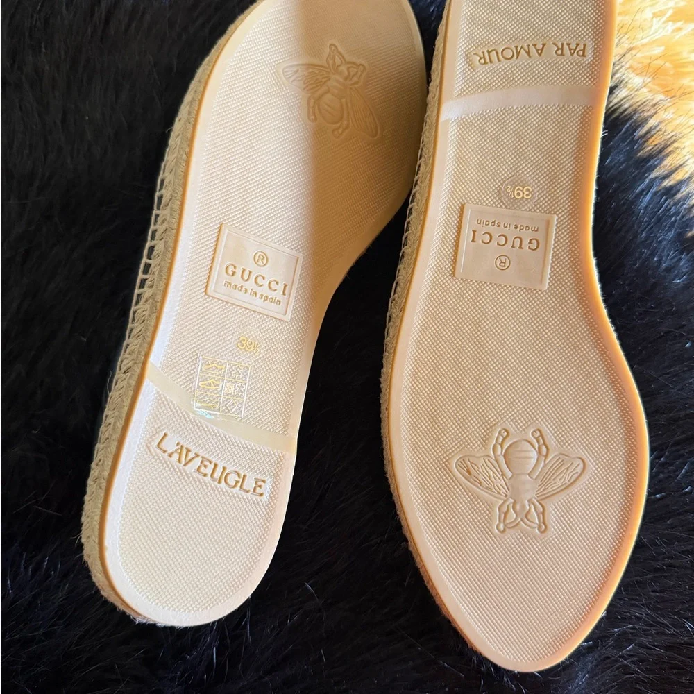 Gucci Black and Gold Espadrilles - Picture 5 of 6